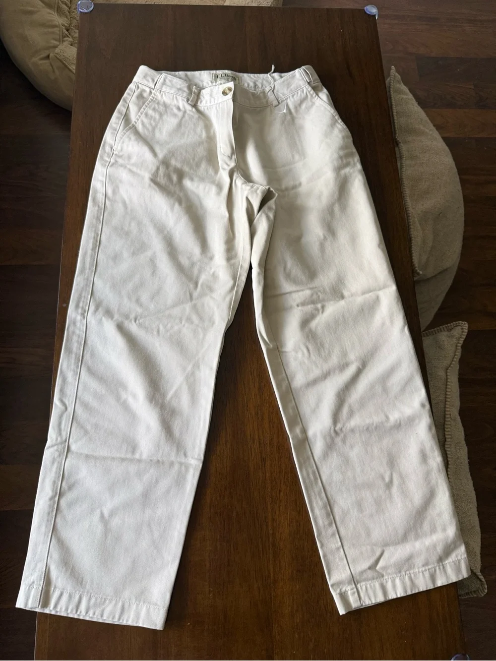 Classic White Straight-Leg Pants